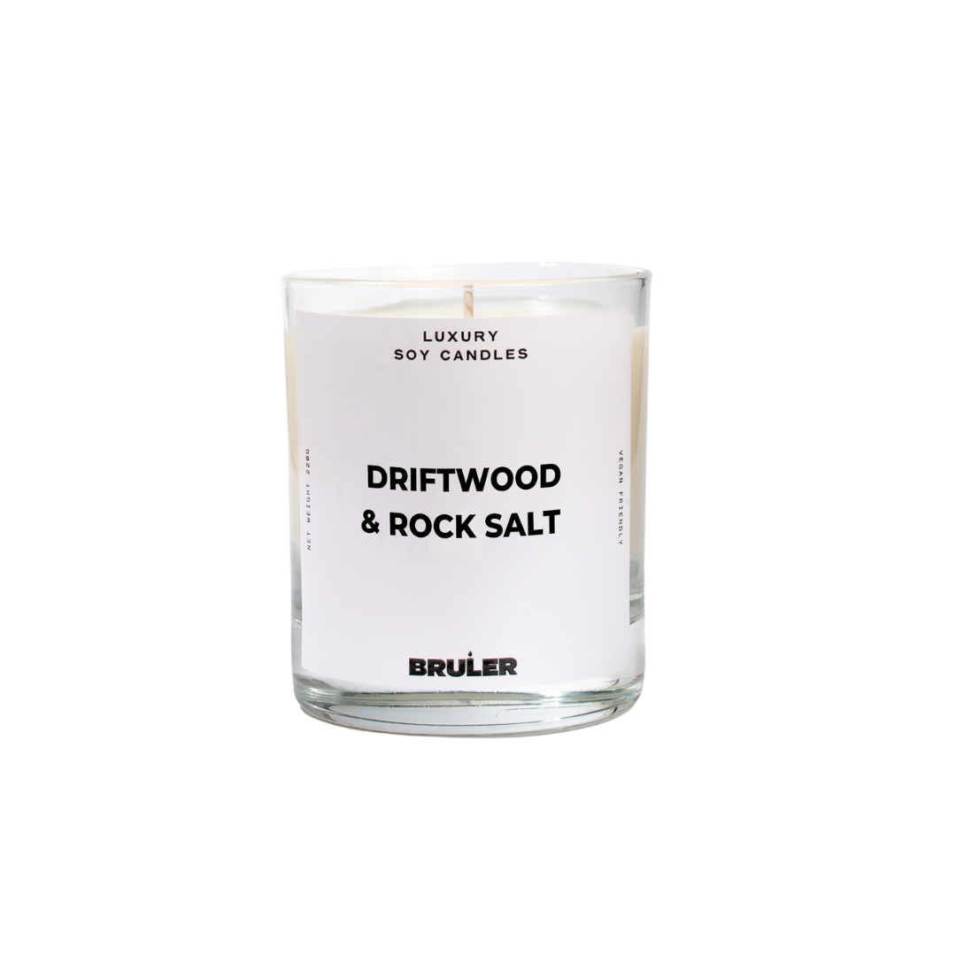 Driftwood & Rock Salt Candle